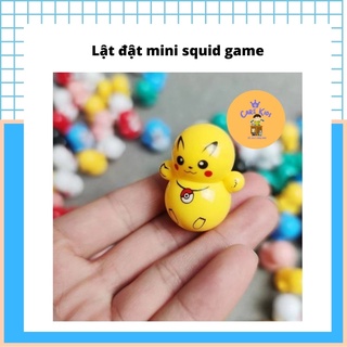 Lật đật mini squid game, lật đật doraemon pikachu dễ thương cho bé