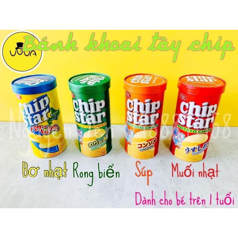 Snack khoai tây YBC Chip Star Nhật Bản 35k/ 1 hộp 50gr