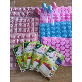 Gelatin hữu cơ và khuôn silicon nhiều hình ngộ nghĩnh_ Shop Mẹ Xíu