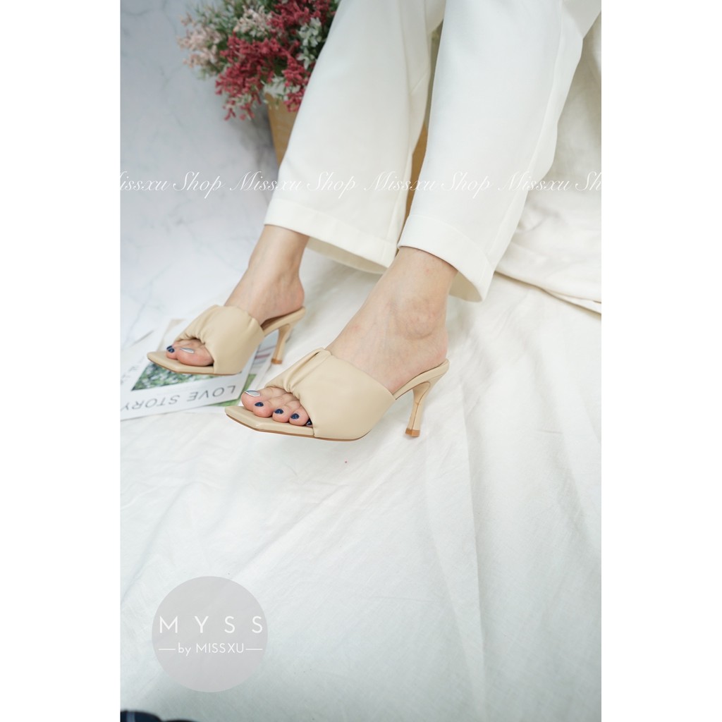 Giày guốc nữ quai nhúm gót nhọn 7cm thời trang MYSS - SU67