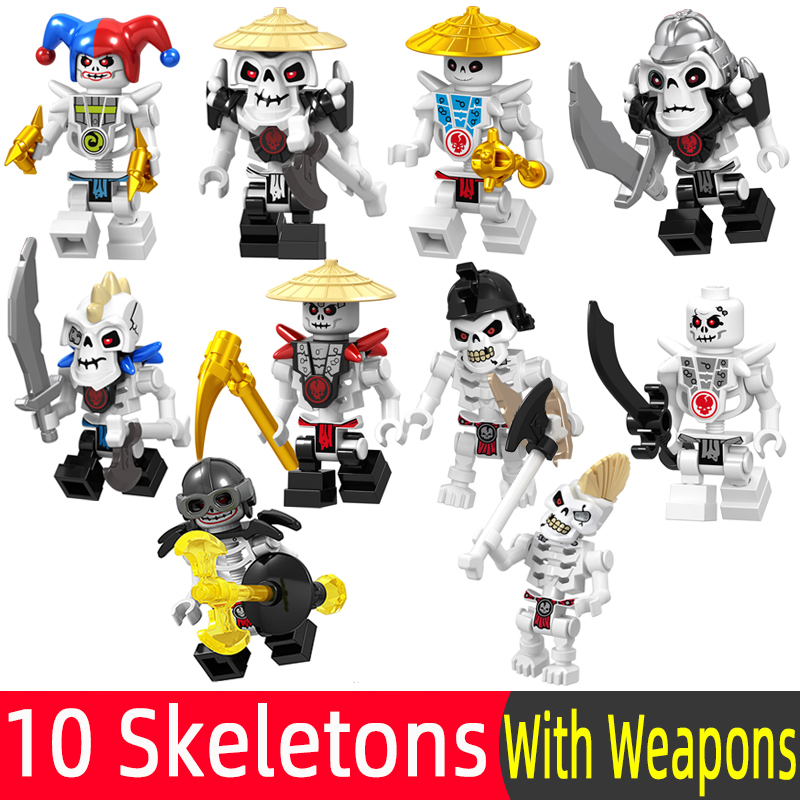 11 cái / bộ Lego Ninjago Snake Minifigures Skales Acidicus Pythor Chokun Ninja Phim Series Xây dựng Khối Đồ chơi cho trẻ em