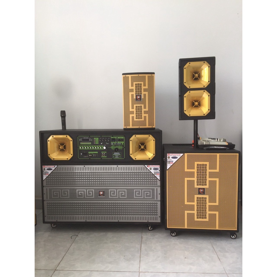 Loa kéo cột AUDIO-K1010 công xuất 9000W (Bass 50 + full - 2 đường tiếng) cao cấp, chính hãng, kèm 2 micro UHF