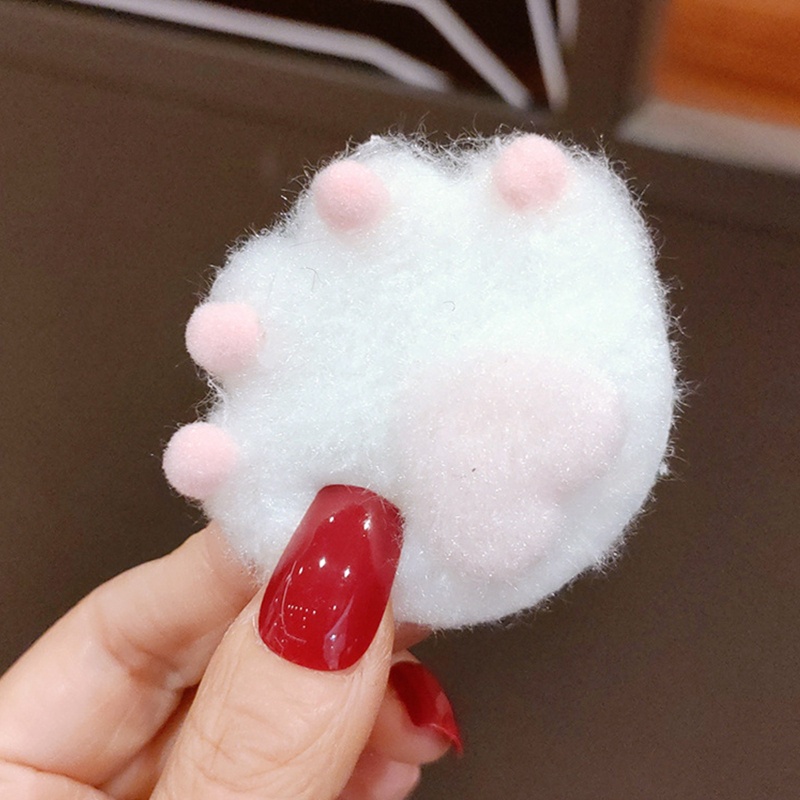 Kẹp Tóc Hình Dấu Chân Cún Hoạt Hình Bằng Vải Lông Chống Trượt Dễ Thương Dành Cho Bạn Gái