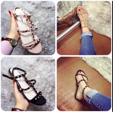 Giày sandal lưới đinh tán
