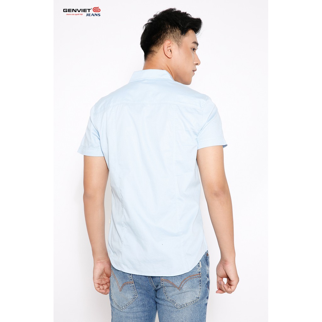 Áo sơ mi cộc tay nam T3321C415 GENVIET | BigBuy360 - bigbuy360.vn