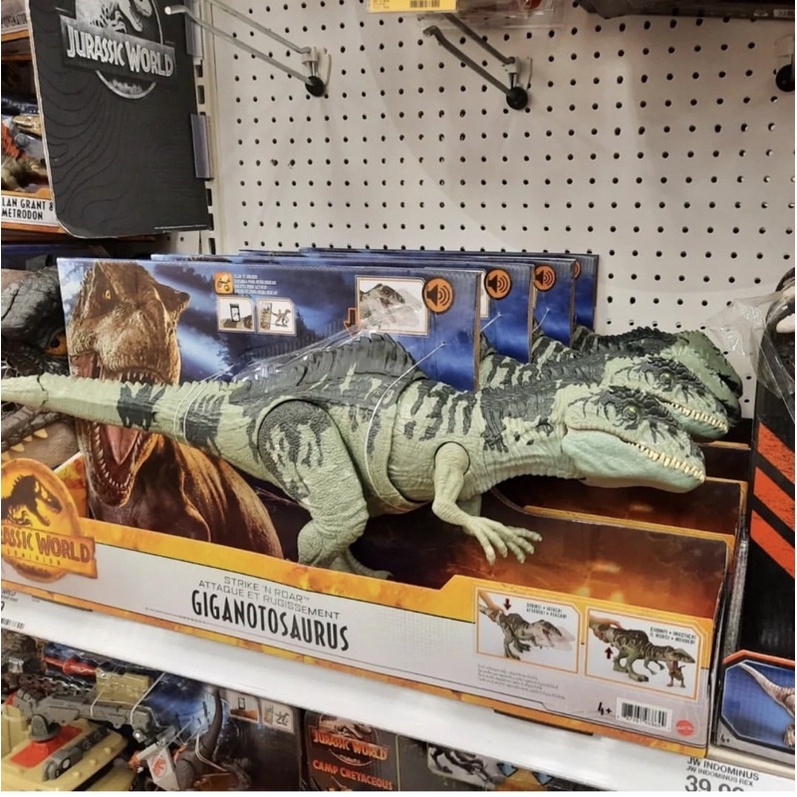 Jurassic World Dominion,Mô hình khủng long Giganotosaurus chuyển động,âm thanh,đồ chơi trẻ em sưu tầ