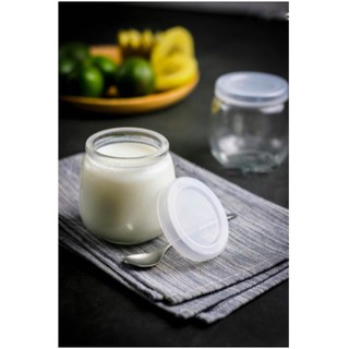 HŨ SỮA CHUA THUỶ TINH TRƠN 200ml HÀNG LOẠI 1 DÀY ĐẸP (nắp nhựa)