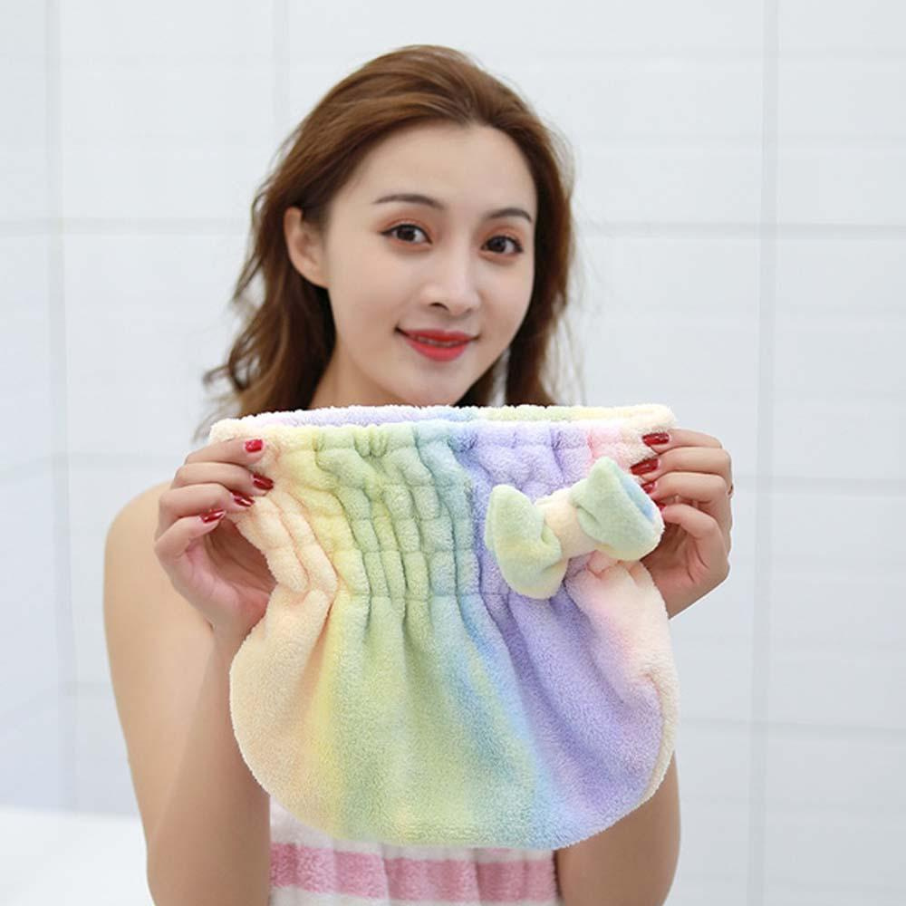 DANILO 1Pc Shower Caps Woman Towel Cap Hair Hat Towel Microfiber Bowknot Bathing Quick-drying Girl Dry Hair Towel/Multicolor