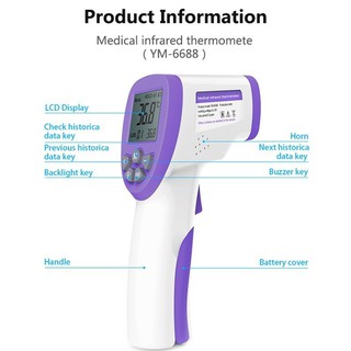 [Tặng Pin]Nhiệt kế hồng ngoại màn hình LCD đo nhiệt độ qua trán không cần tiếp xúc