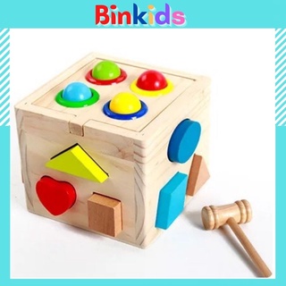 Đồ chơi đập bóng - đồ chơi đập bóng thả hình bằng gỗ cho bé