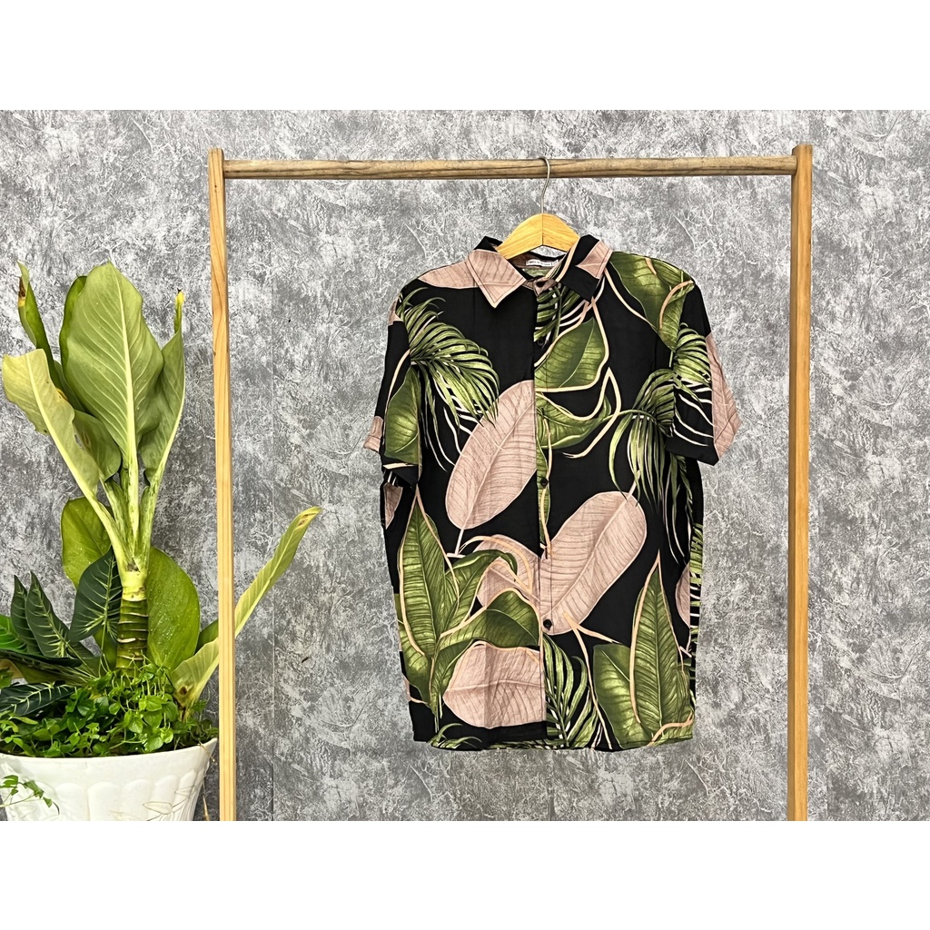 MẪU MỚI  Áo Sơ Mi Hawaii Đũi Tơ Cao Cấp
