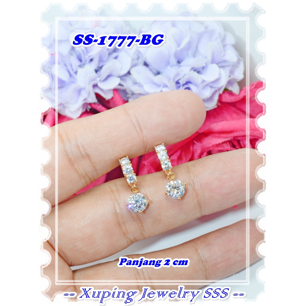 Bông Tai Mạ Vàng 18k Ss-1777-bg Cao Cấp Thời Trang