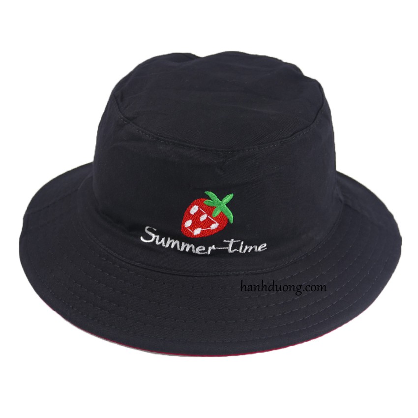 [ Hình thật ] Nón bucket dâu tây Summer Time mũ tai bèo đội được cả 2 mặt vừa tiết kiệm chi phí lại vừa tiện lợi