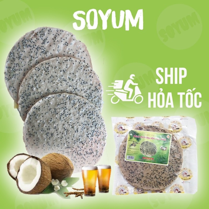 Bánh đa tráng dừa tây ninh bịch 5 cái, ăn vặt Soyum vừa ngon vừa rẻ