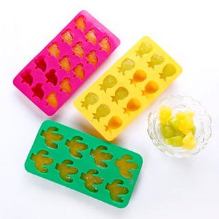 Khuôn làm đá / thạch hình trái thơm dứa bằng silicon 12 ô