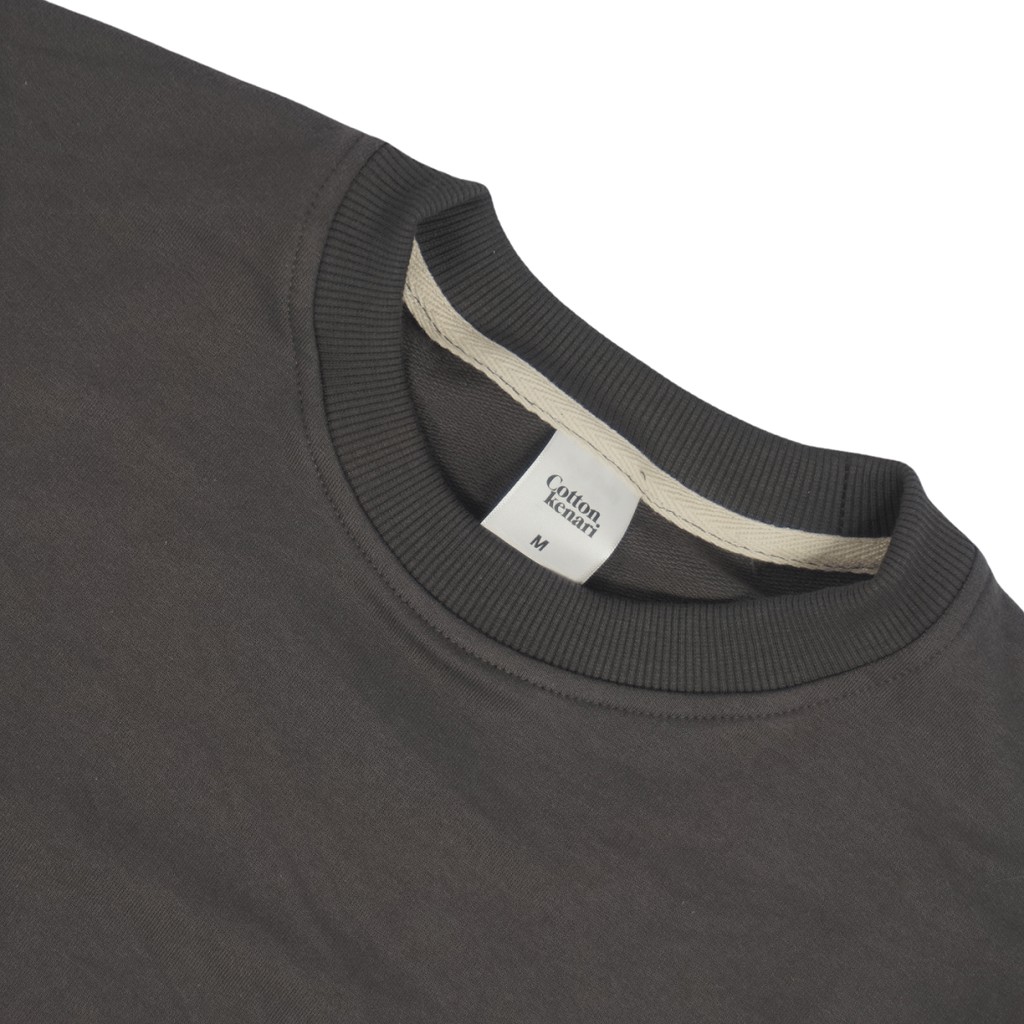 Sweter - DARK xám cơ bản | Áo hoodie trơn cổ tròn thời trang trẻ trung cá tính | | BigBuy360 - bigbuy360.vn