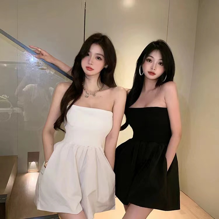 Top Vest quần short cạp cao Jumpsuit gợi cảm cho nữ thời trang