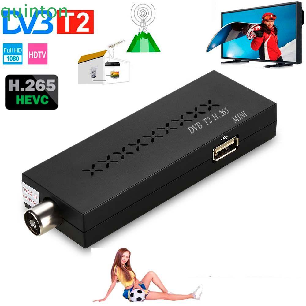 QUINTON Europe DVB T2MINI Digital TV Box DVBT2 TV Tuner Box DVB T2 MINI TV Stick H.265 TV Digital Terrestrial Decoder Tuner Receiver Russia Italy DVB-T T2 -C Set Top Box DVB T2 TV tuner Digital Set Top Box