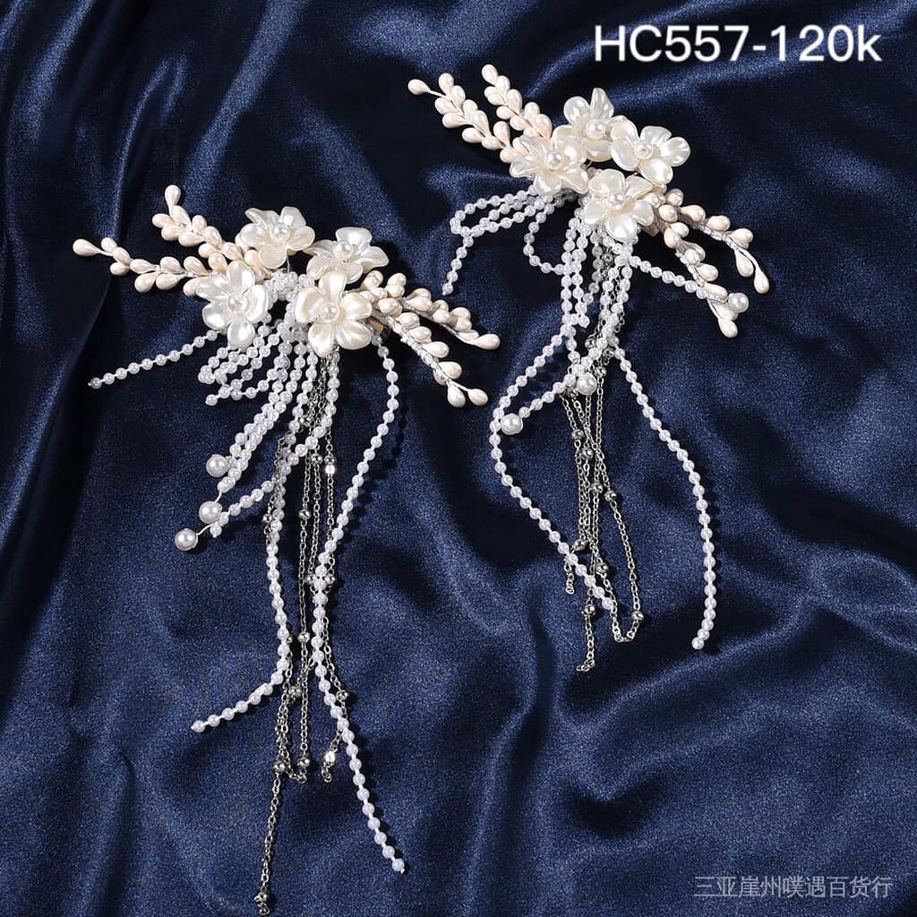Bộ 2 cài tóc cô dâu ngọc HC557