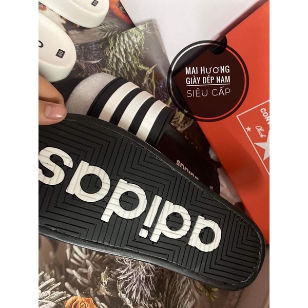 Dép adidass nam quai ngang siêu cấp đế cao su . dép hè đi chơi đi biển kèm hộp