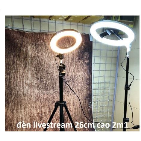 Đèn Livestream Size 26cm, 36cm, 45cm Có Kèm Chân + Kẹp ĐT Cho Phun Xăm, Spa, Chụp ảnh, Make up(có điều chỉnh ánh sáng)