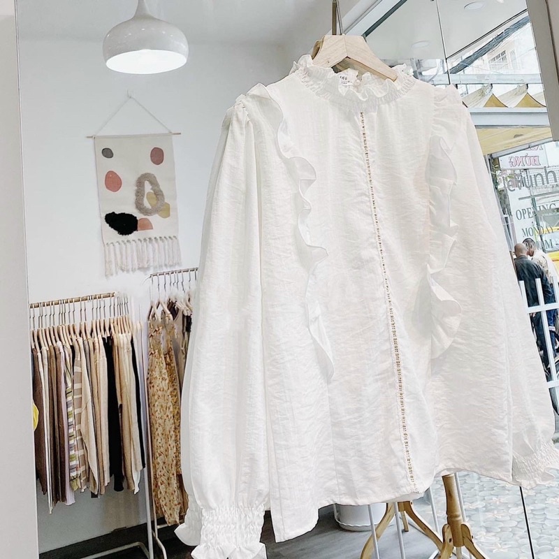 Sơ mi kim tuyến trắng bigsize ngực 120cm trẻ trung thanh lịch | BigBuy360 - bigbuy360.vn