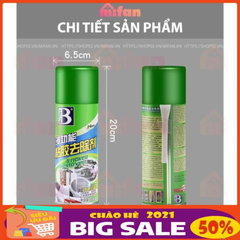 Chai Xịt Tẩy Keo Nhựa Đường 🎁FOLLOW GIẢM 20K🎁 Băng Dính, Vết Bám Khó Rửa Trên Xe Máy