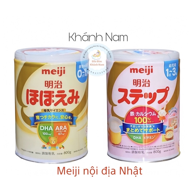Sữa Meiji nội địa Nhật mẫu mơi số 0 và số 9 lon 800g