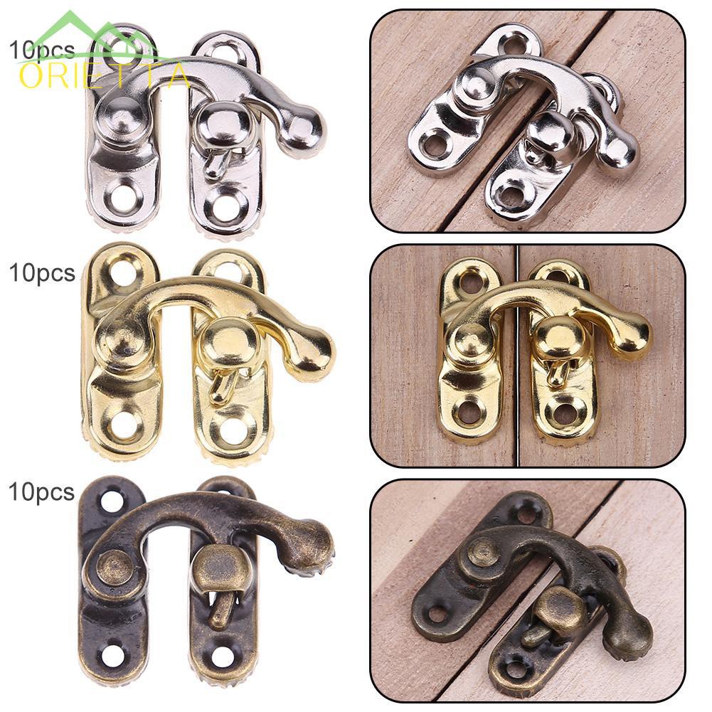 Bộ 10 Khóa Móc Bằng Sắt Cho Hộp Trang Sức/ Tủ Quần Áo Phong Cách Cổ Điển