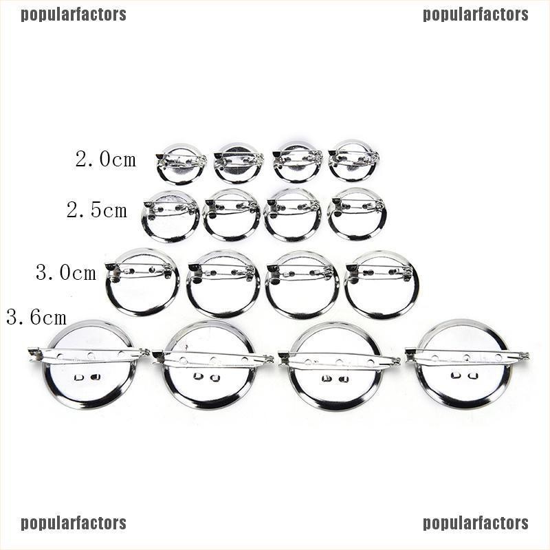 Set 10 ghim cài mạ bạc thiết kế đơn giản thời trang