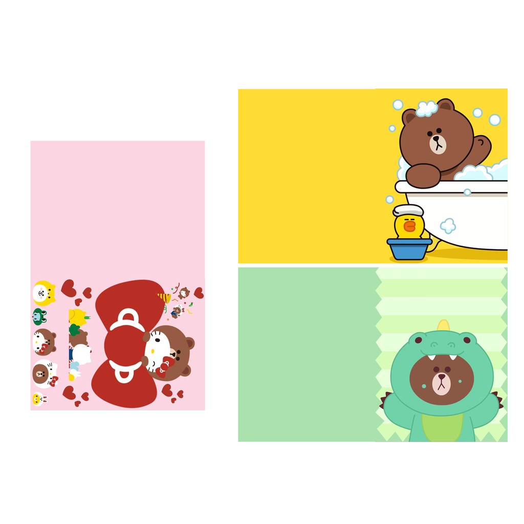 SB8 sổ kèm bút gấu brown thỏ cony sổ kèm bút hoạt hình cute dễ thương