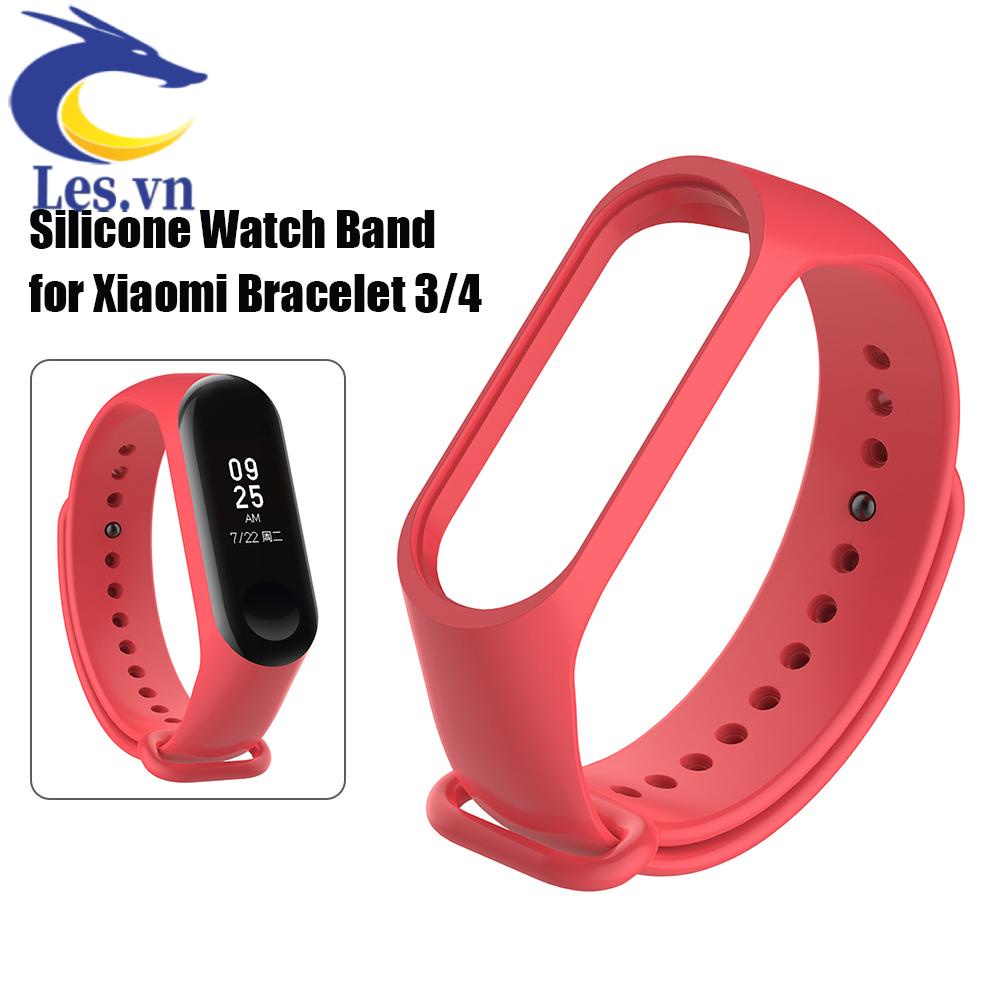 Dây Đeo Thay Thế Chất Liệu Silicone Cho Xiaomi Miband 3 4