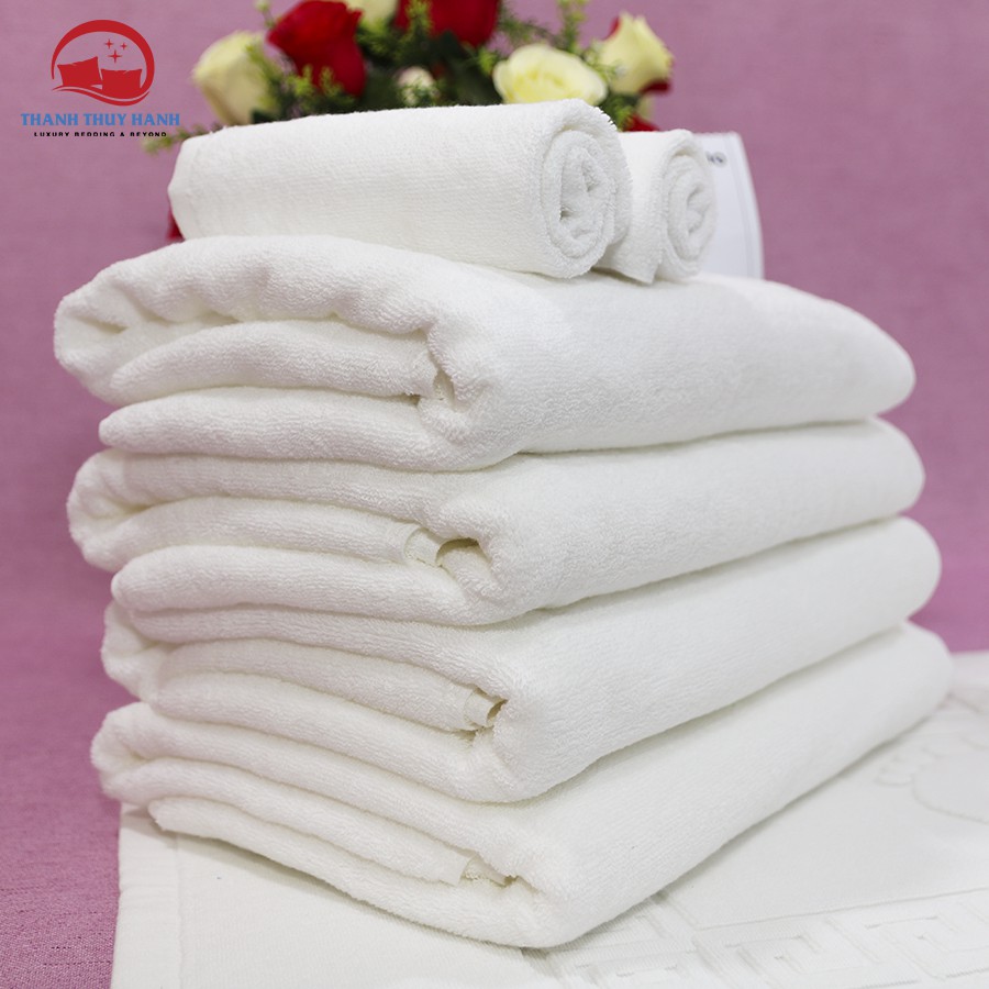 Khăn tắm khách sạn Amanda  70X140X500g, cotton thấm nước tốt