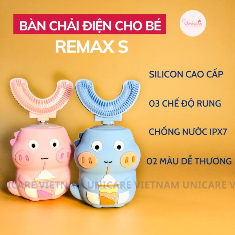 Bàn chải điện cho bé cao cấp Remax S - Bàn chải điện trẻ em chữ U - Chăm sóc răng miệng trẻ nhỏ hiệu quả