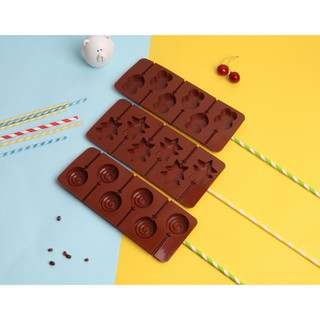 Khuôn làm kẹo mút silicone, khuôn kẹo, khuôn sôcôla