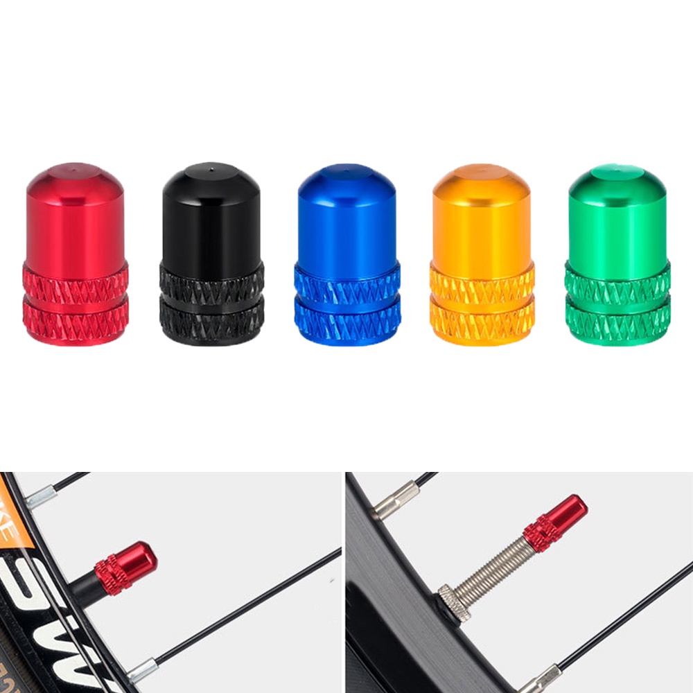 Set 4 Nắp Van Bánh Xe Đạp Leo Núi Bằng Hợp Kim Nhôm Chống Bụi Nhiều Màu Sắc