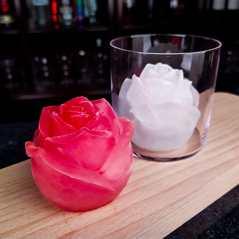 Khuôn Silicone Làm Nước Đá Hình Hoa Hồng Lãng Mạn Cho Ngày Valentine