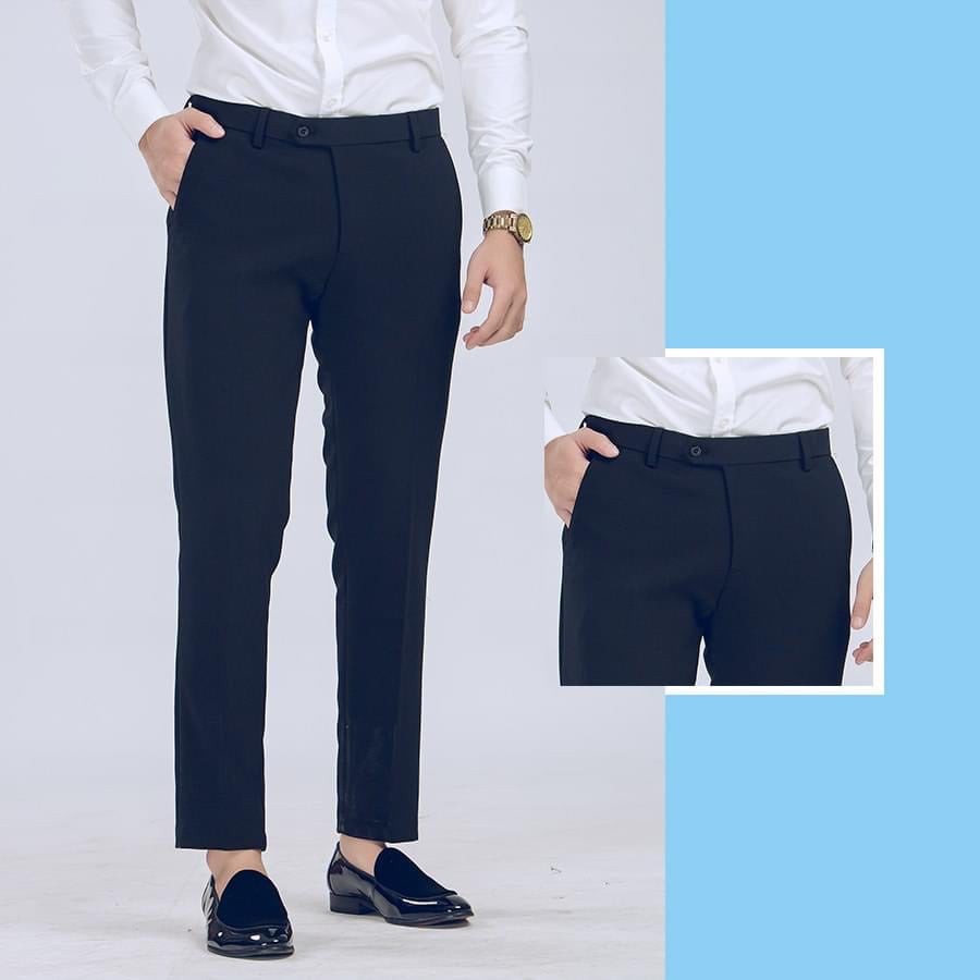 Quần Tây nam,  Vải nam, âu xanh cô ban,quần tây âu vải cotton co giãn thấm hút mồ hôi cao cấp