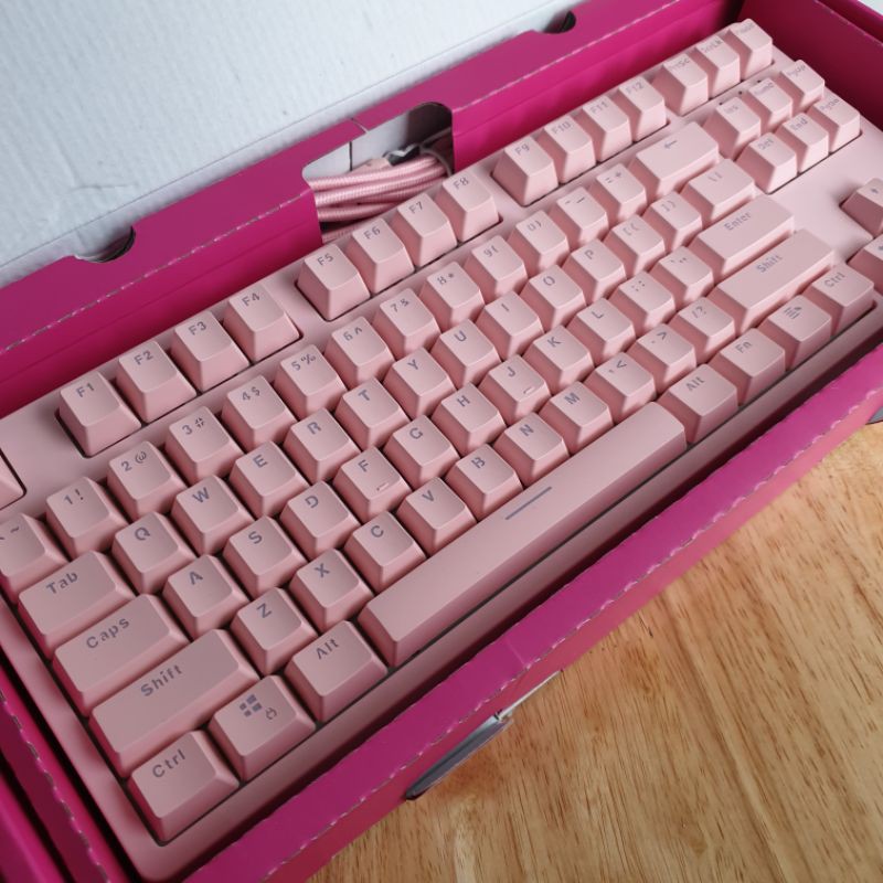 Bàn phím cơ EDra ek387 pink sw red