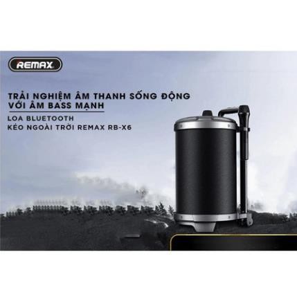 Loa Kéo Bluetooth Karaoke Remax RB-X6 công suất 50W tích hợp 2 micro không dây