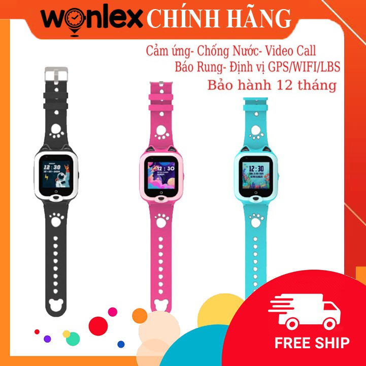 [𝙁𝙍𝙀𝙀 𝙎𝙃𝙄𝙋]⚡Đồng Hồ Định Vị Wonlex KT22 Rung, Video Call, Chống Nước - Chính Hãng