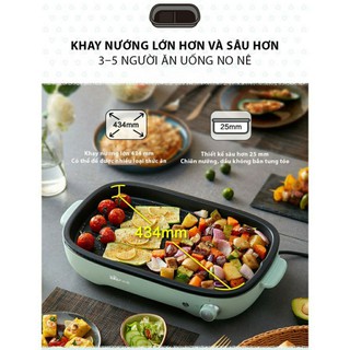 Bếp Nướng Đa Năng Có Khay Inox Dễ Dàng Tháo Rời Vệ Sinh D377