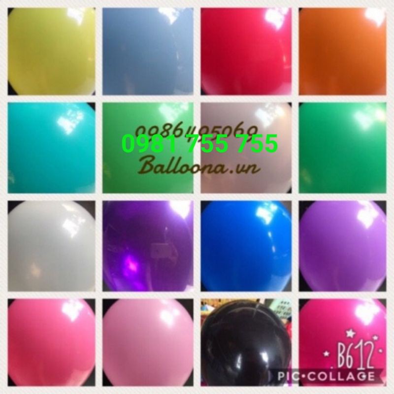 100 vỏ bóng bay 10inch 25cm loại dày đẹp dầy 2 lớp trang trí tiệc cưới sinh nhật