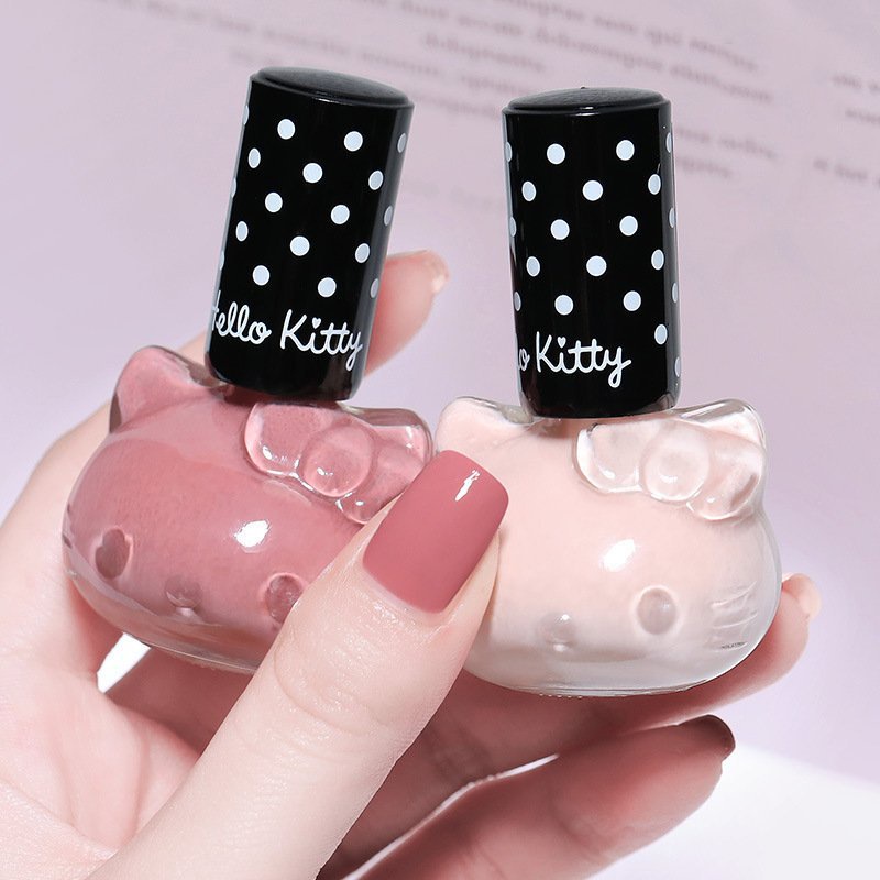 Sơn móng tay Pohanu sơn gel nhanh khô nhiều màu lọ hình hello kitty SM13