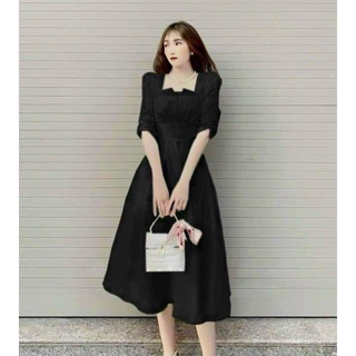 Đầm thiết kế cổ vuông bigsize