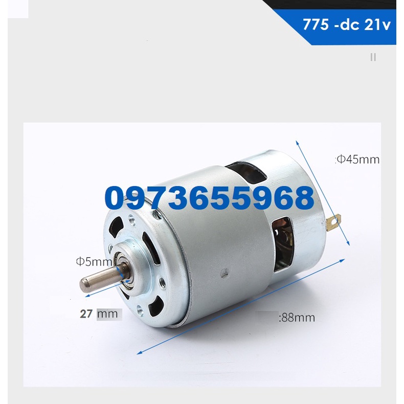 Motor 755 , động cơ 755 - 21v cho máy cắt cỏ dùng pin cam kết dây đồng  100%, chế máy mài, máy cắt, máy khoan -