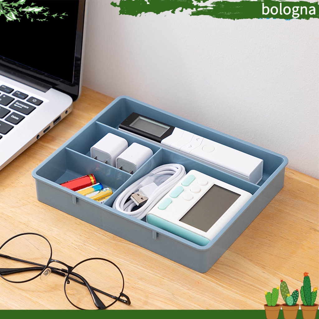 Khay chia ngăn tủ kéo 4 ngăn bằng PP chống bụi sắp xếp gọn gàng