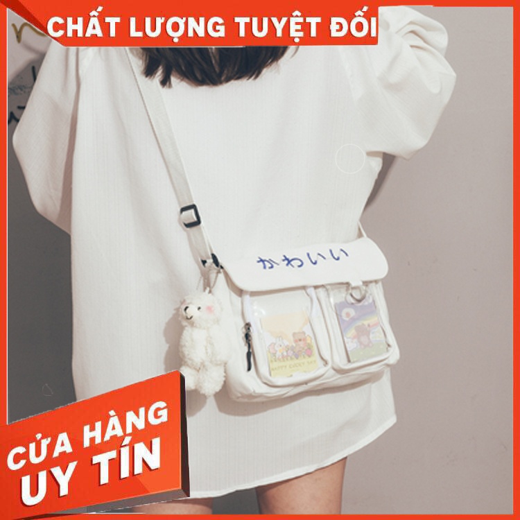 Túi đéo chéo nữ vải Canvas phong cách Nhật Bản (Hàng Ifashion)