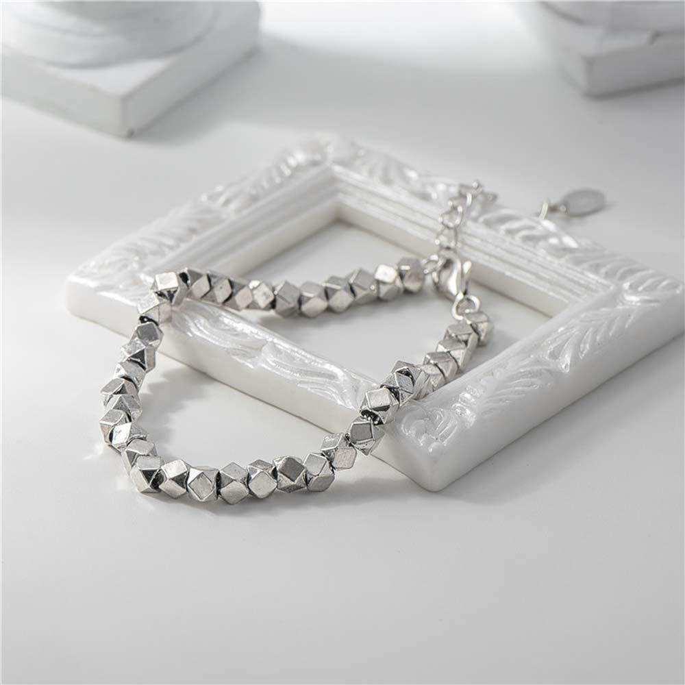 Vòng Đeo Tay Họa Tiết Hình Học Phong Cách Hàn Quốc Thanh Lịch Dành Cho Nam Nữ|Dây Chuyền Kim Loại Nhiều Màu Sắc Thời Trang