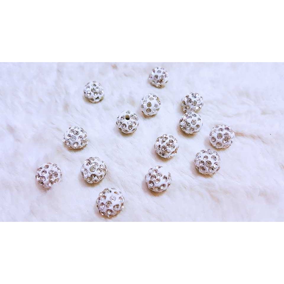 Hạt châu pha lê 10mm / 10c = 25k [ hạt châu tròn 10mm ] sỉ phụ kiện sài gòn tphcm